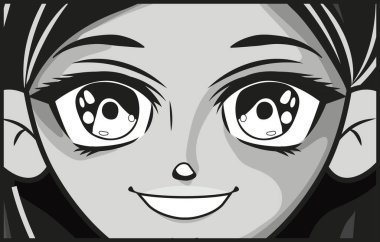 anime kız gülümseme tasarımı