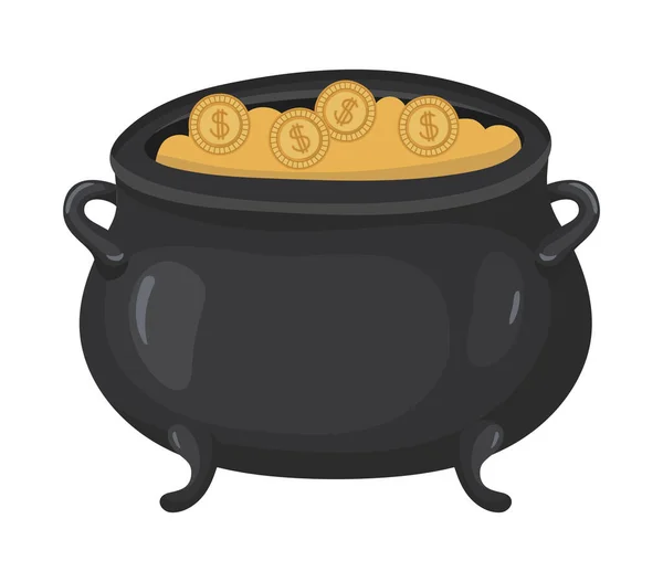 Ilustración olla de oro — Vector de stock