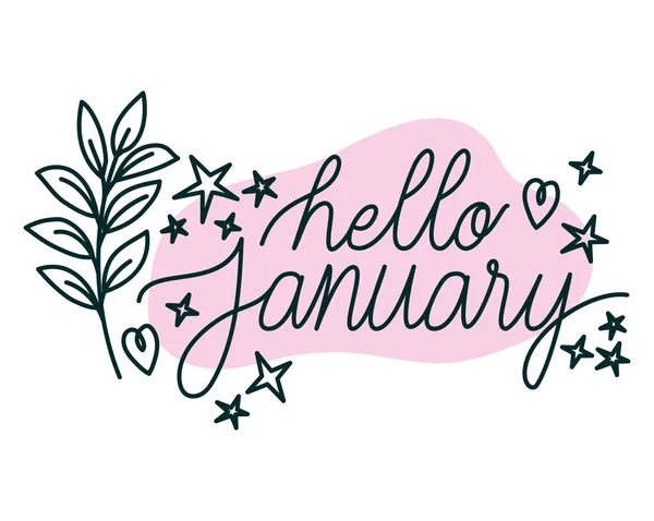 "Merhaba Ocak" cümlesi — Stok Vektör
