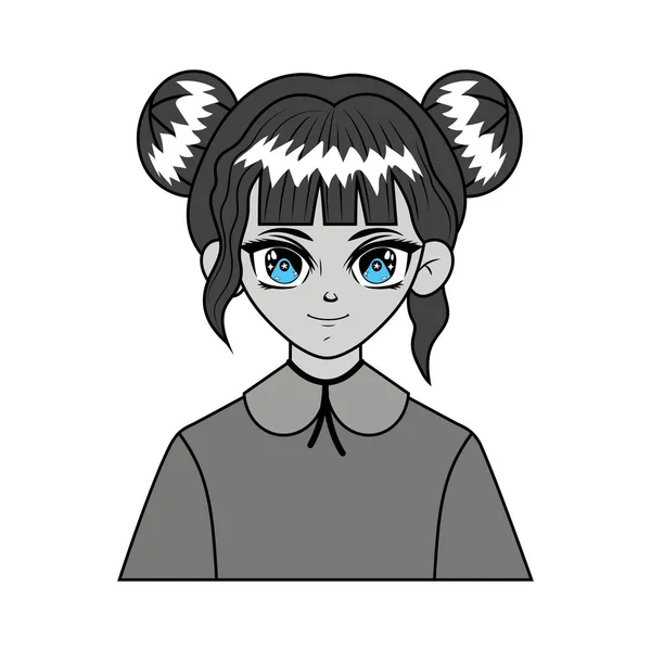 Linda chica manga — Vector de stock