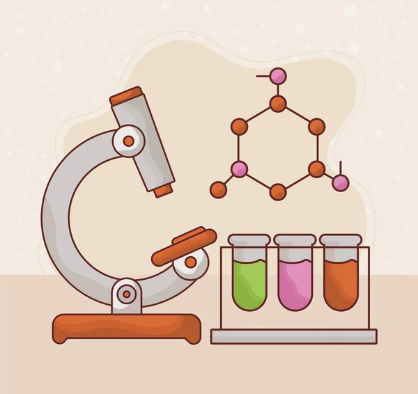 Drie biologie-items — Stockvector