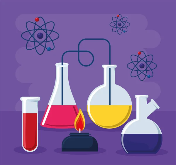 Poster of chemistry lab — Stock Vector