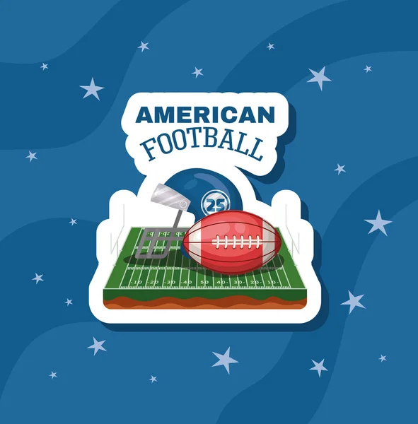 American football illustration — Stock Vector