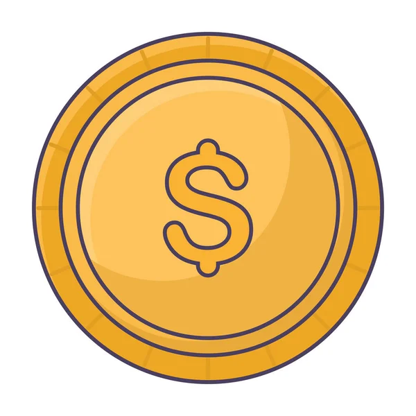 Ikona zlaté mince — Stockový vektor