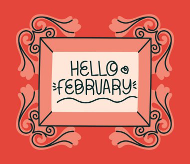 Merhaba şubatta çerçeveli