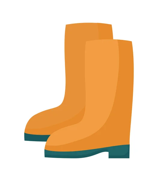 Orange backyard boots — Stock Vector