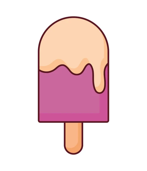 Helado en palo — Vector de stock