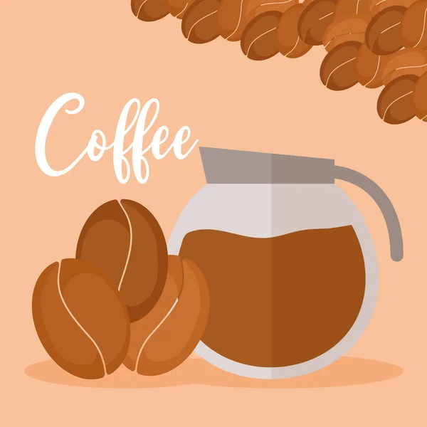 Coffee items card — Stock Vector