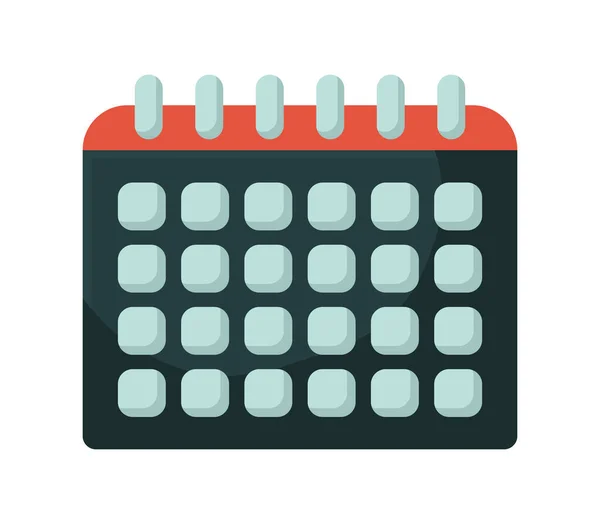 Černá ilustrace kalendáře — Stockový vektor