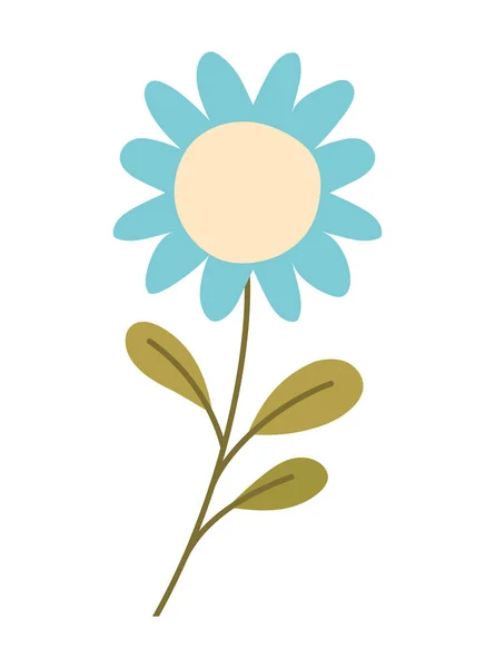 Modrý květinový design — Stockový vektor