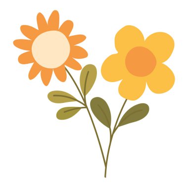 bir çift renkli çiçek