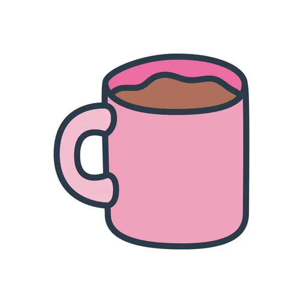 Pembe kahve kupa — Stok Vektör