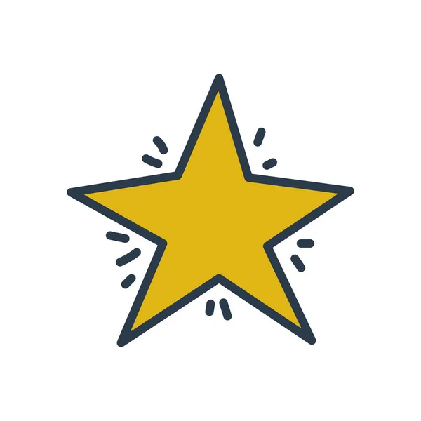 Návrh žluté hvězdy — Stockový vektor
