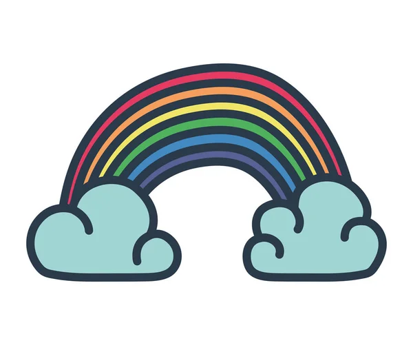 Gekleurde regenboog illustratie — Stockvector