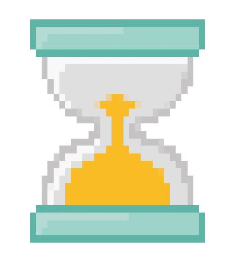 pikselleştirilmiş kum saati illüstrasyonu