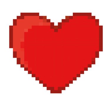 piksel kalp çizimi