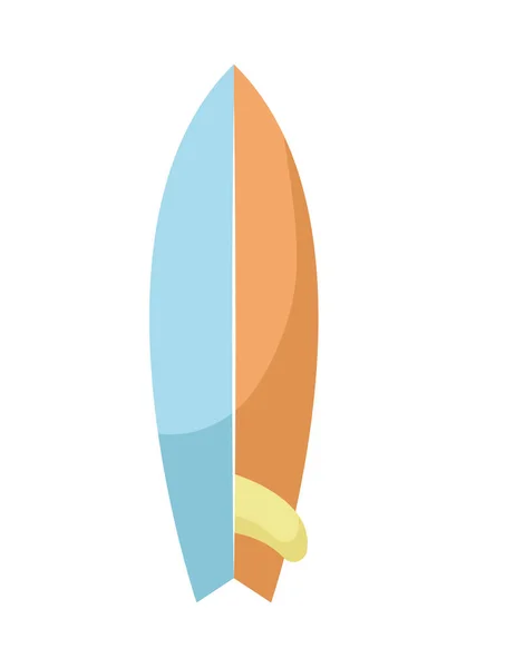 Помаранчева і синя дошка для серфінгу — стоковий вектор