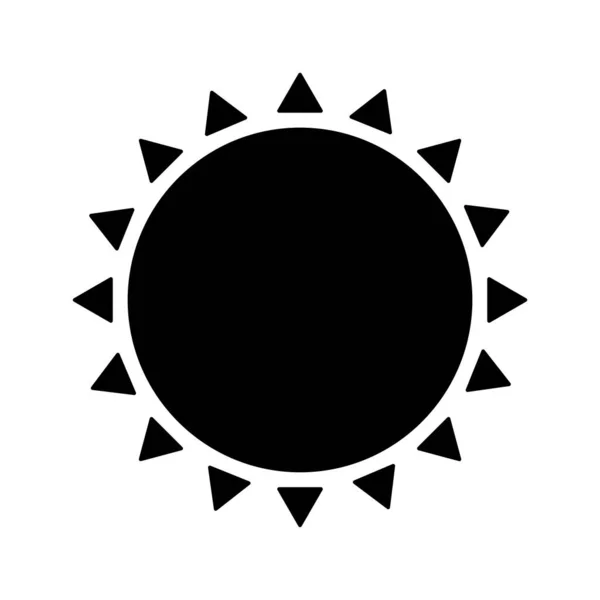 Icono sol negro — Archivo Imágenes Vectoriales