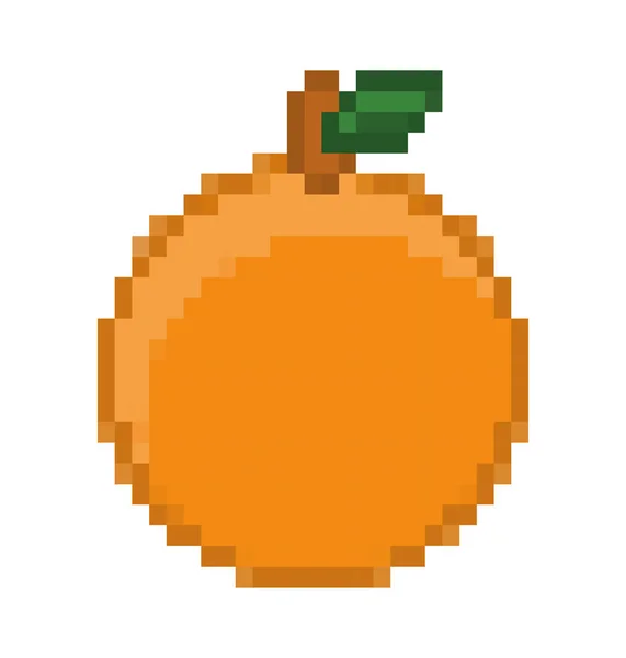 Desenho laranja pixelado —  Vetores de Stock