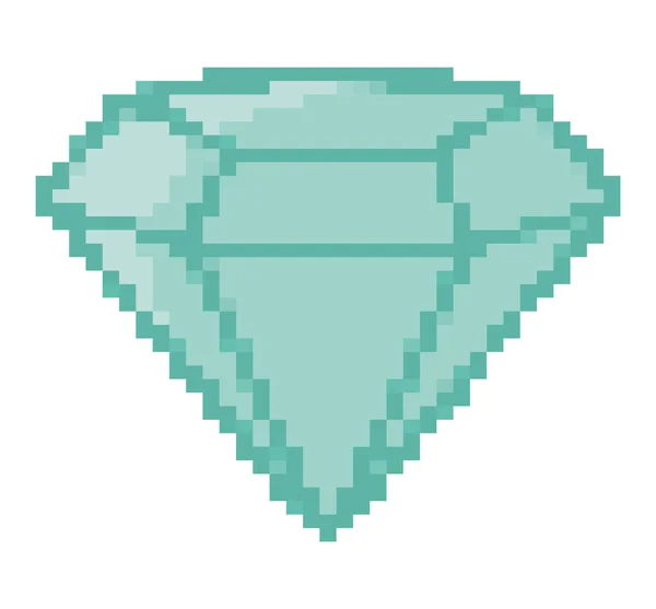 Ilustração diamond pixelizada — Vetor de Stock