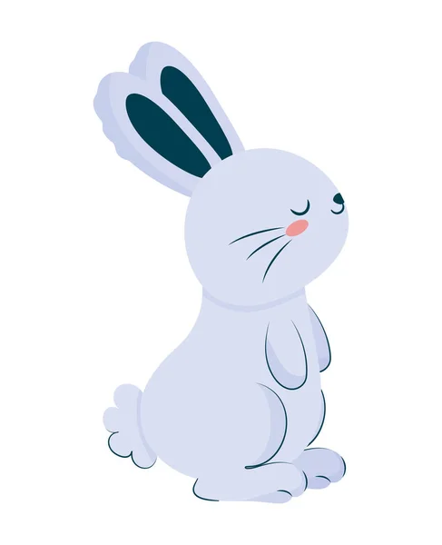 Schattig blauw konijn — Stockvector