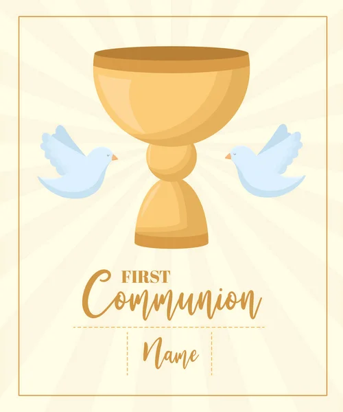 Première communion articles cartel — Image vectorielle