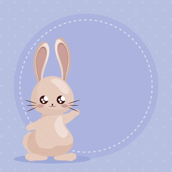 Cute bunny card — Stock Vector