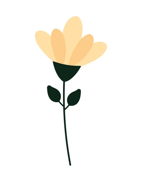 Diseño de flor amarilla — Vector de stock