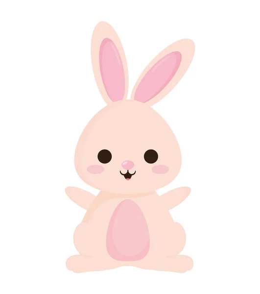 Cute pink bunny — Stock Vector