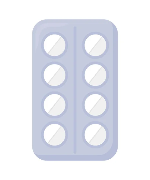 Witte pil tablet — Stockvector