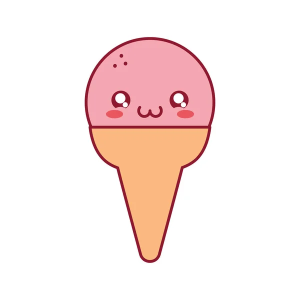 Pink ice cream — Stock Vector