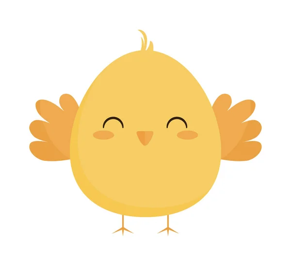 Cute yellow chick — Stock Vector