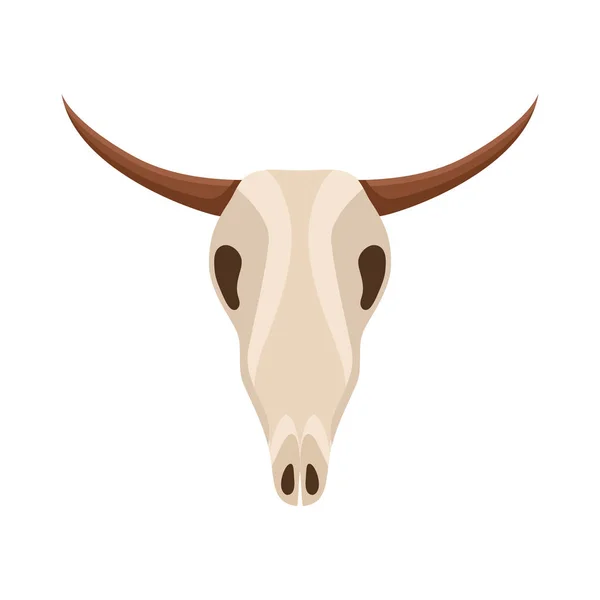 Diseño del cráneo de búfalo — Vector de stock