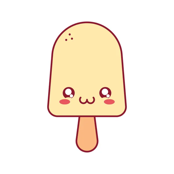 Crème glacée jaune en bâton — Image vectorielle