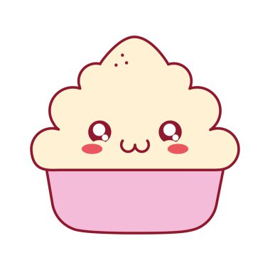 Gülümseyen kawaii keki