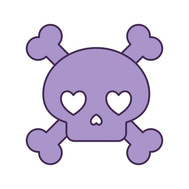 mor tehlike kafatası sembolü