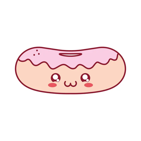 Design de donut feliz — Vetor de Stock