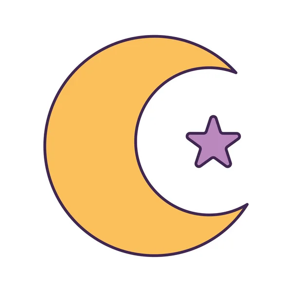 Diseño de luna dorada — Vector de stock