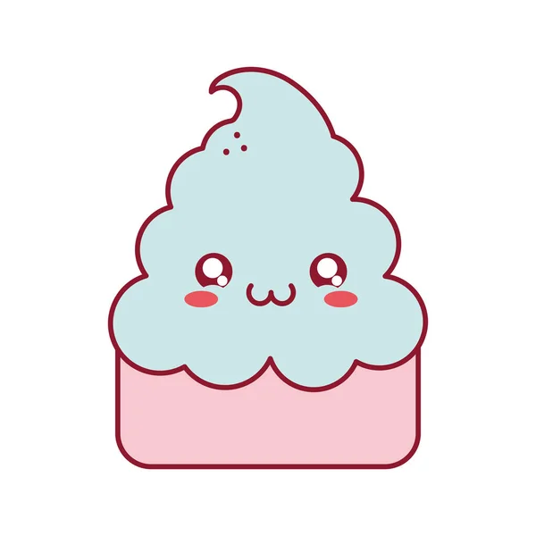 Cupcake bleu mignon — Image vectorielle