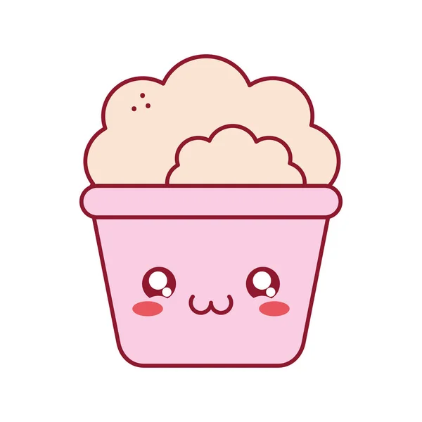 Aranyos rózsaszín Cupcake — Stock Vector