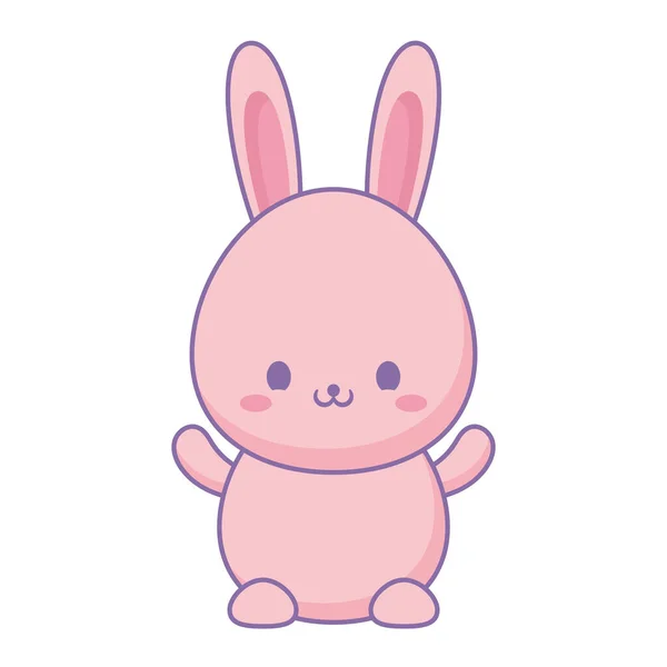 Söt rosa kanin — Stock vektor