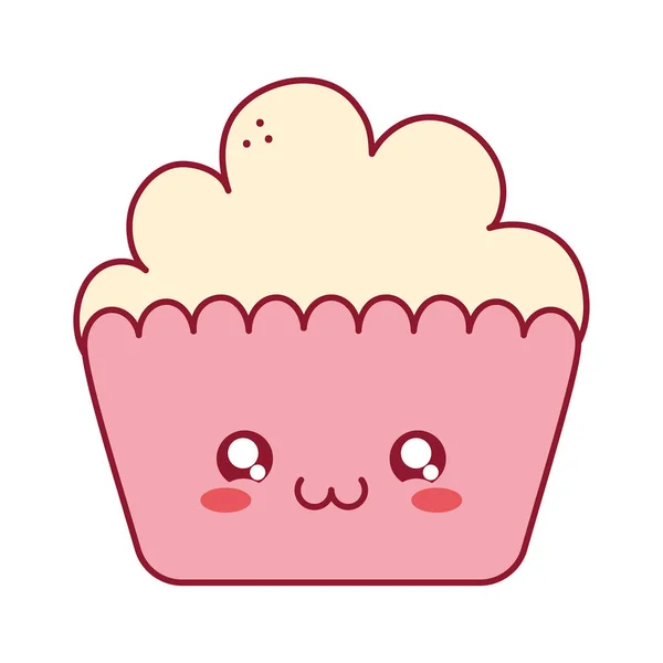 Design cupcake rosa — Vettoriale Stock