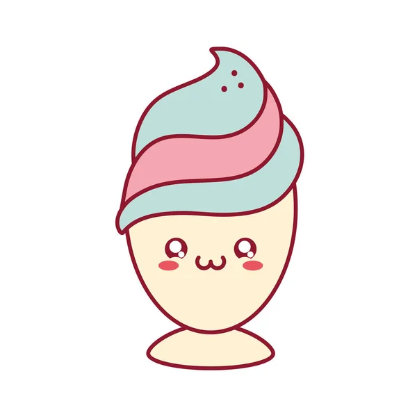 Мороженое Кавайи — стоковый вектор