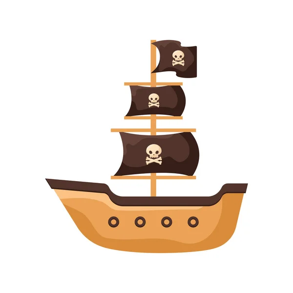 Piratenschiff-Design — Stockvektor