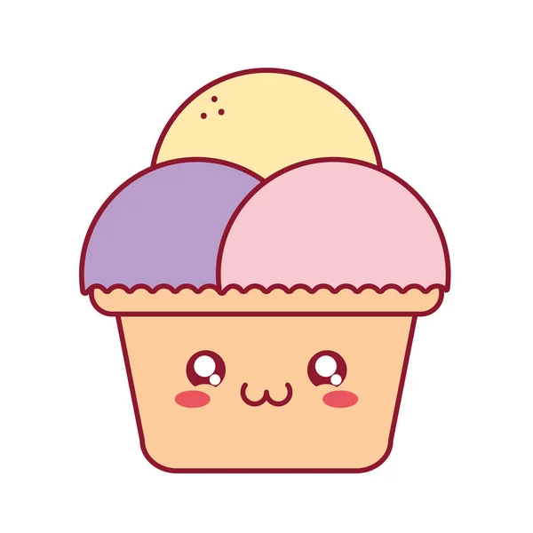 可爱的彩色冰淇淋 — 图库矢量图片