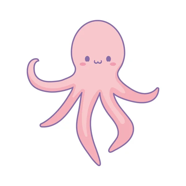 Pink octopus design — Stock Vector