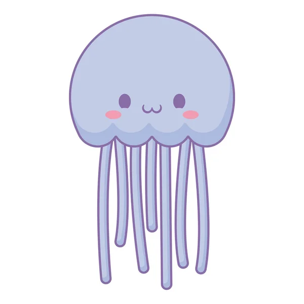 Diseño de medusas púrpura — Vector de stock