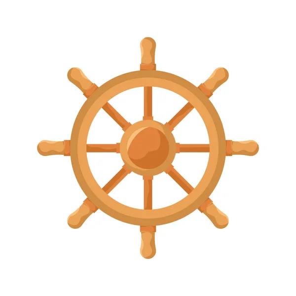 Pirate wheel helm — Stock Vector