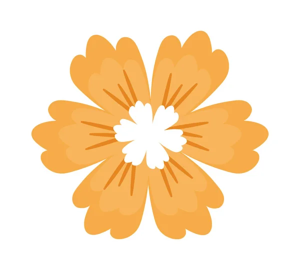 Sarı çiçek şekil — Stok Vektör
