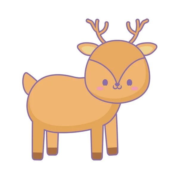 Brown reindeer design — Stock Vector